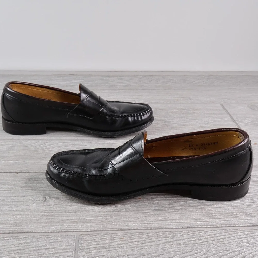 Sebago Cayman II Penny Loafer Men's 9.5D Black Leather Made in USA